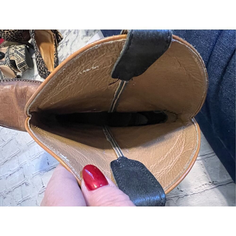 Cody James Size 9D Two Tone Brown Western Boots Cowbo Rodeo Ranch Farm Workwear - Picture 11 of 16